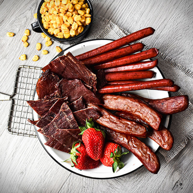 adventure pack bundle served with strawberries on a plate